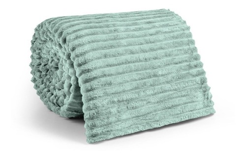 Manta Cobertor/coberta Soft Em Microfibra Canelada Solteiro 
