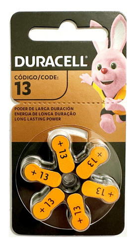 Pack 6 Pilas Duracell Activair 13  Audífonos - Todopilas