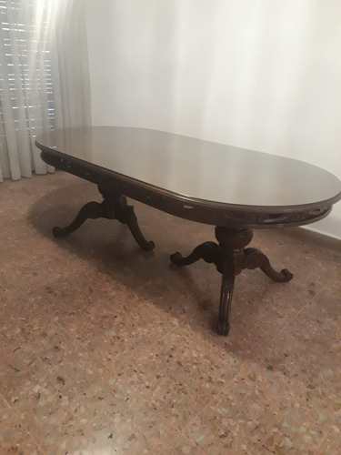 Mesa De  Roble Lustrado De Estilo.frances Luis Xv 