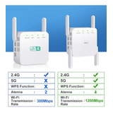 Repetidor Wifi Inalámbrico Extensor Señal 2,4g, 5g, 1200mpbs