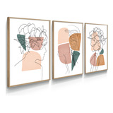 Quadro Decorativo Abstrato Minimalista Mulher Sala Quarto