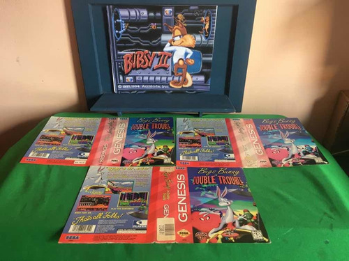 Sega Genesis Double Trouble Encarte Original