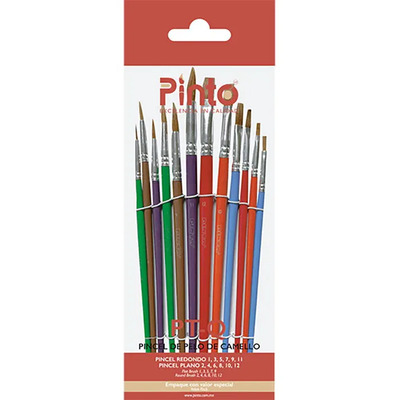 Pinceles Pinto Pelo Natural Redondo y Plano Para Óleo Acrílico Acuarela | MercadoLibre