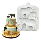 Molde Elefante Silicona Safari Fondant Chocolate 