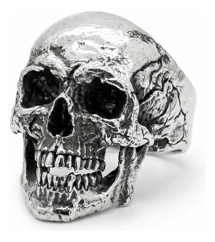 Anillo Calavera Grande Nixcora Plata 925 Gótico Rock