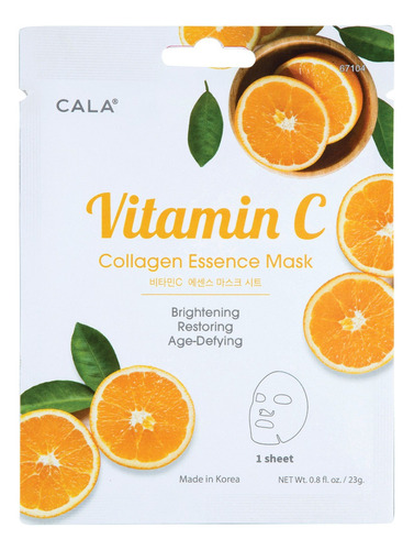 Caja Con  5 Piezas De Mascarilla De Vitamina C Cala Tipo De Piel Todo Tipo