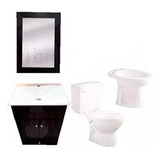 Juego Baño Completo Sanitarios Ferrum Andina Vanitory Cajon