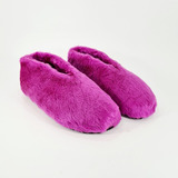 Pantufa De Pelo Feminina Rosa Fechada Promoção Cód 121