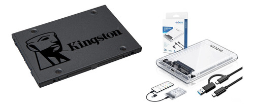 Hd Externo - Ssd Kingston A400 960gb + Case Usb 3.0 Sata 3