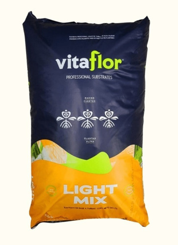 Sustrato Ligth Mix Vitaflor 50 Lts Liviano Valhalla Grow