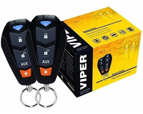 Alarma Viper Original 3400v 2 Controles Sirena Sensor Golpes