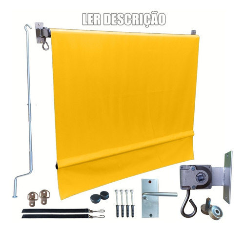 Toldo Retrátil Cortina Varanda 4,50 X 2,80 Lona + Kit