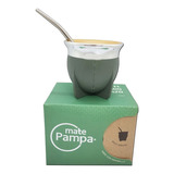 Mate Pampa Boca Gde Con Bombilla Colores Pettish Online Cg Color Verde Musgo