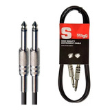 Cable Plug Plug Stagg De 1.5 Metros + Envio Full