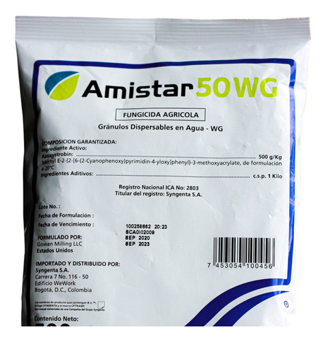 Amistar 50wg Para Control De Hongos Y Enfermedades X 40gr