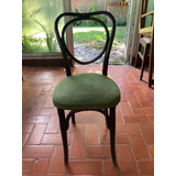 Silla De Comedor Estilo Thonet,  De Terciopelo Verde