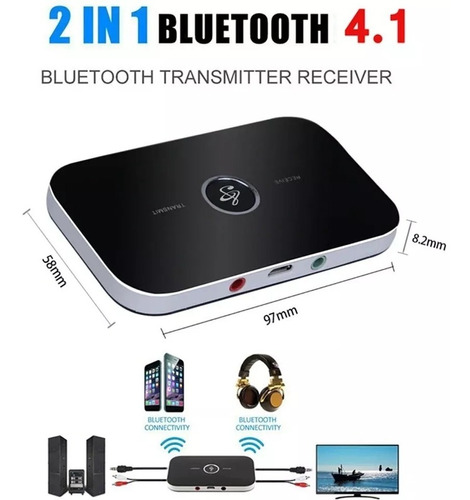 Transmisor Y Receptor De Audio 2 En 1 Bluetooth V4.0 Rt-b6