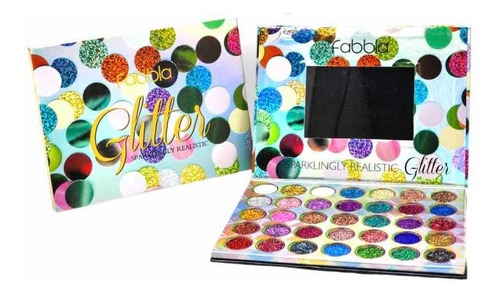 Paleta Sombra De Ojos Colores Glitter Brillos Fabbla