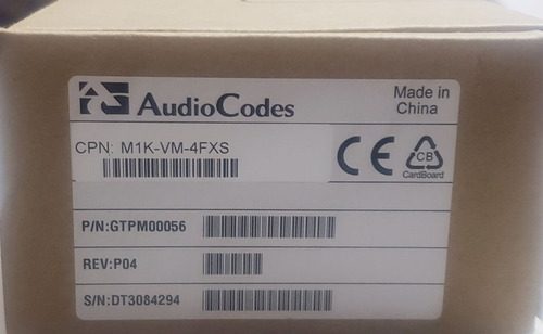 Audiocodes M1k-vm-4fxs Módulo De Red De Voz Fxs