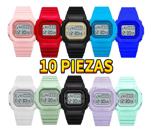 10pzs Reloj Digital Deportivo Casual Mayoreo Proveedor