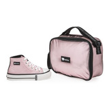 Zapatillas - Botitas Addnice Rosa Vulcan Metalizadas + Bolso