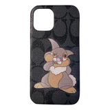 Case/funda Coa-ch Elegante/lujo Para iPhone 12 Conejo Disney