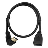 Cable Extensión Poyiccot Hdmi 2.0 2 Pies 60 Cm, Extensor 90