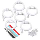 Relperlineso 6pcs Cat 6 Ethernet Cable 3ft Blanco  Lati...