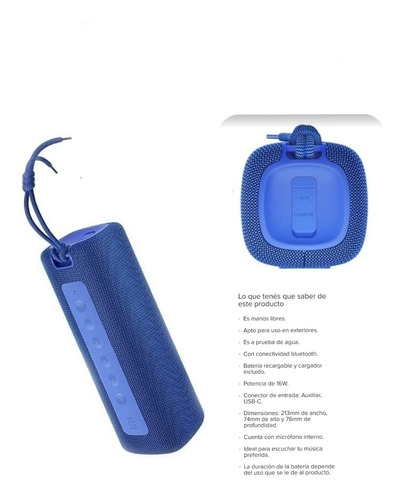 Parlante Bluetooth Portátil 