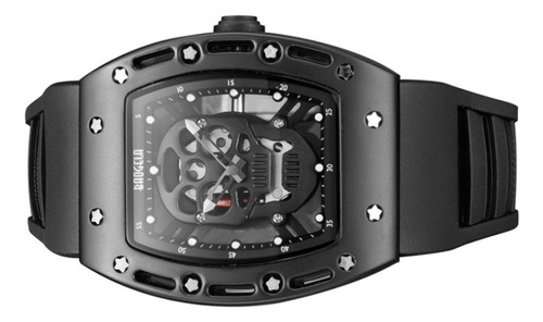 Reloj De Cuarzo Skull Silicone Para Hombre