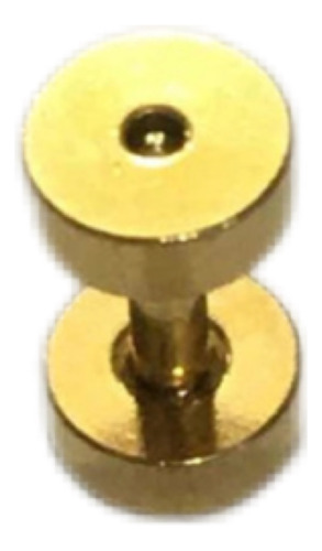 Piercing Alargador Aço Cirúrgico Dourado 2mm
