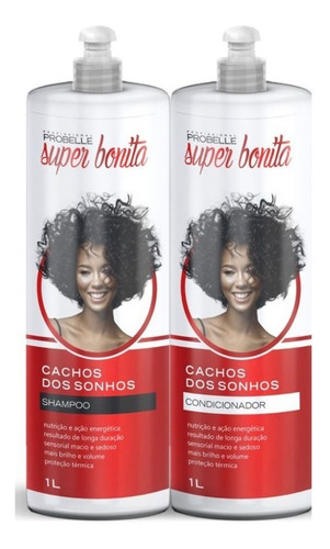 Kit Shampoo E Condicionador Cachos Dos Sonhos 2l Probelle 