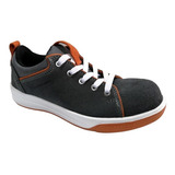 Tenis Berrendo Con Casco De Acero Gris/ Naranja ( 409 )