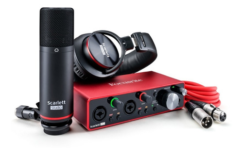 Kit Home Studio Scarlett 2i2 Studio - 3a Geração - Focusrite - Com Nota Fiscal E Garantia De 2 Anos Proshows!