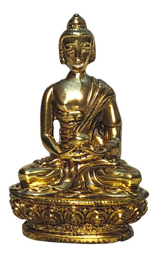 Buda Sentado Meditando Tailandês Dourado + Brinde