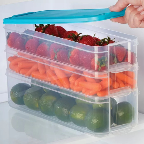 Contenedor Organizador Alimentos 3 En 1 Refri Cocina Alacena