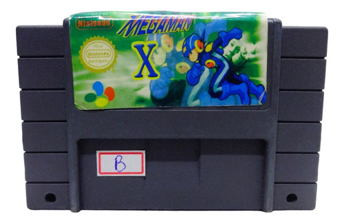 Fita Mega Man X Super Nintendo Snes Cod B Cartucho