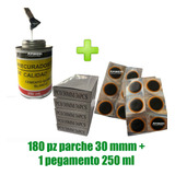 180pz Parches Reparación Llantas Cámaras 30mm + Pegamento Fu