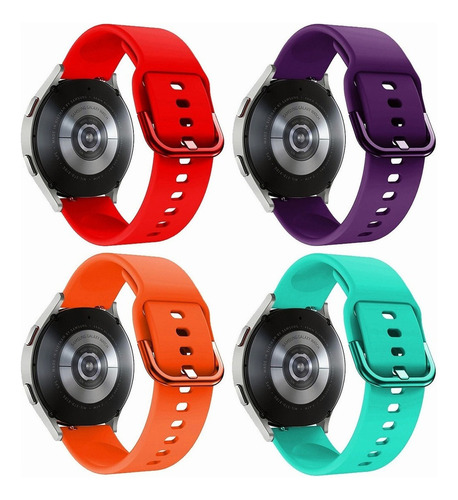 4 Correas Silicona Para Samsung Galaxy Watch 5 Pro 4 Active