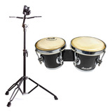 Bongo Torelli Preto 7x8 Com Suporte Profissional 