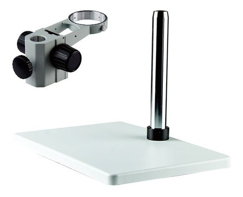 Base Plana Y Enfocador P/ Microscopio Binocular O Trinocular