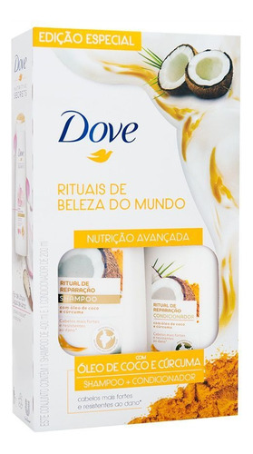  Kit Shampoo 400ml + Condicionador 200ml Ritual De Reparação Dove