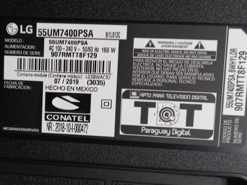 Televisor LG 55um7400psa Desarme Venta Solo Por Piezas 