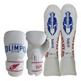 Kit De Muay Thai Luva Caneleira Profissional Legendary 