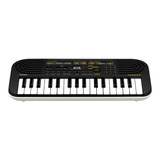 Teclado Musical Casio Sa-51 De 32 Teclas Para Principiantes Para Niños, Color Negro