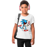 Playera  Infantil De Sonic Punto Exe Con Cuello Redondo