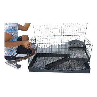 Jaula Nueva Conejo O Cuyo 1\u002F2 Piso Envío Incluído Con Heno  | MercadoLibre