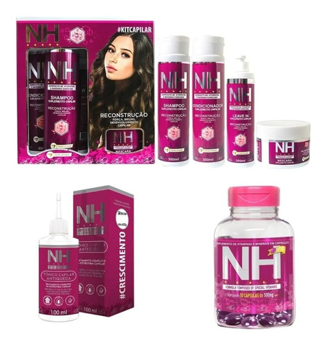 Kit Capilar Antiqueda Belkit Nh New Hair Com 6 Produtos