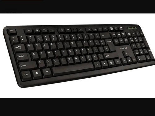 Teclado Noganet Nkb-78011 Qwerty Español Color Negro