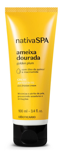  O Boticário Nativa Spa Ameixa Dourada Creme Antiatrito 100ml